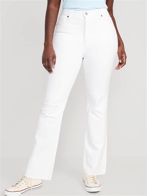 kicker boot cut jeans white jeans